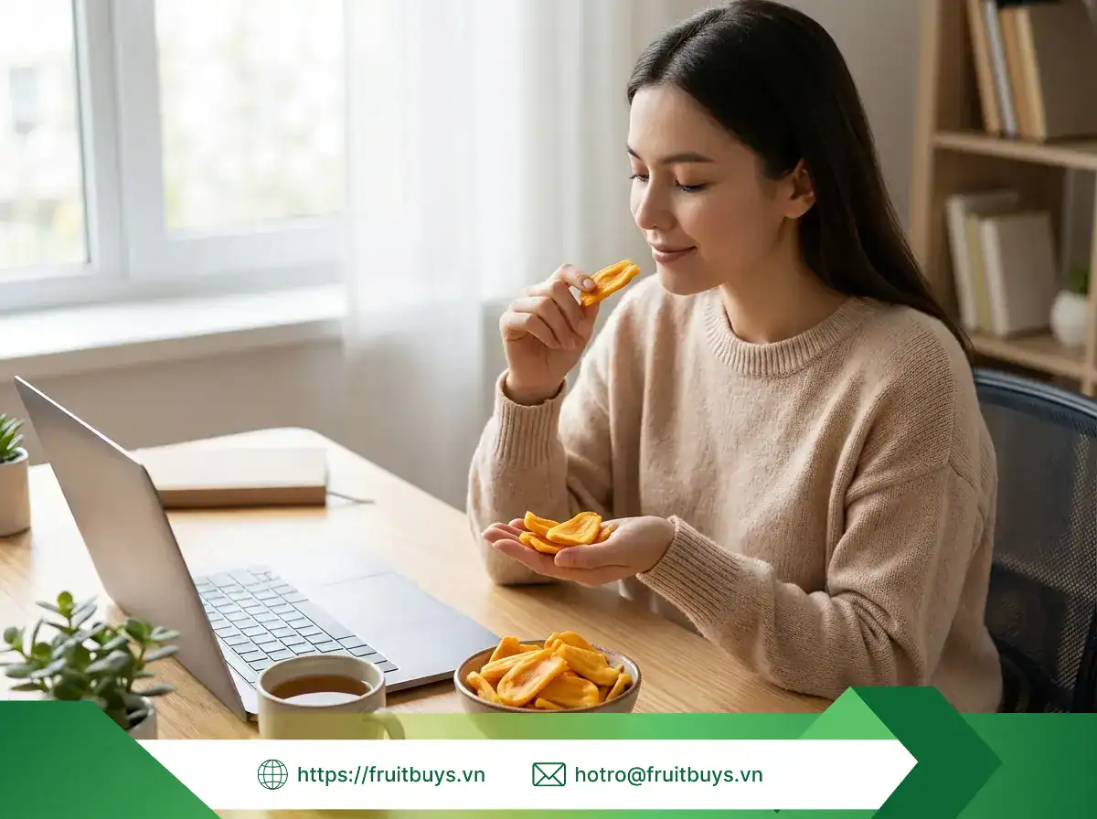 Mít Sấy Dẻo Không Đường (Sấy Mộc) Mít Sấy Dẻo Không Thêm Đường (Sấy Mộc) (50) FRUITBUYS VIETNAM