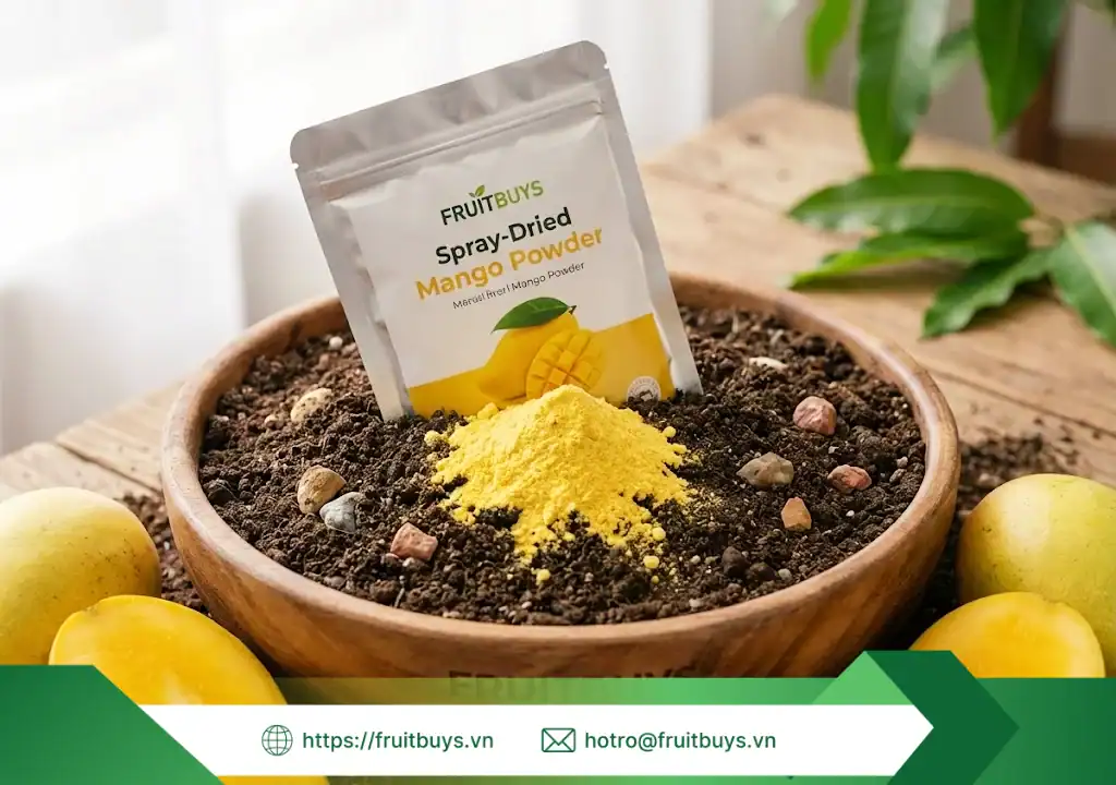 Bí Mật Đằng Sau Vị Ngọt: Hành Trình Từ Vùng Đất "Vương Quốc Xoài" Cao Lãnh nguồn gốc bột xoài sấy phun 251226 (2) fruitbuys vietnam
