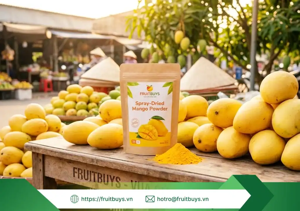 Bí Mật Đằng Sau Vị Ngọt: Hành Trình Từ Vùng Đất "Vương Quốc Xoài" Cao Lãnh nguồn gốc bột xoài sấy phun 251226 (4) fruitbuys vietnam