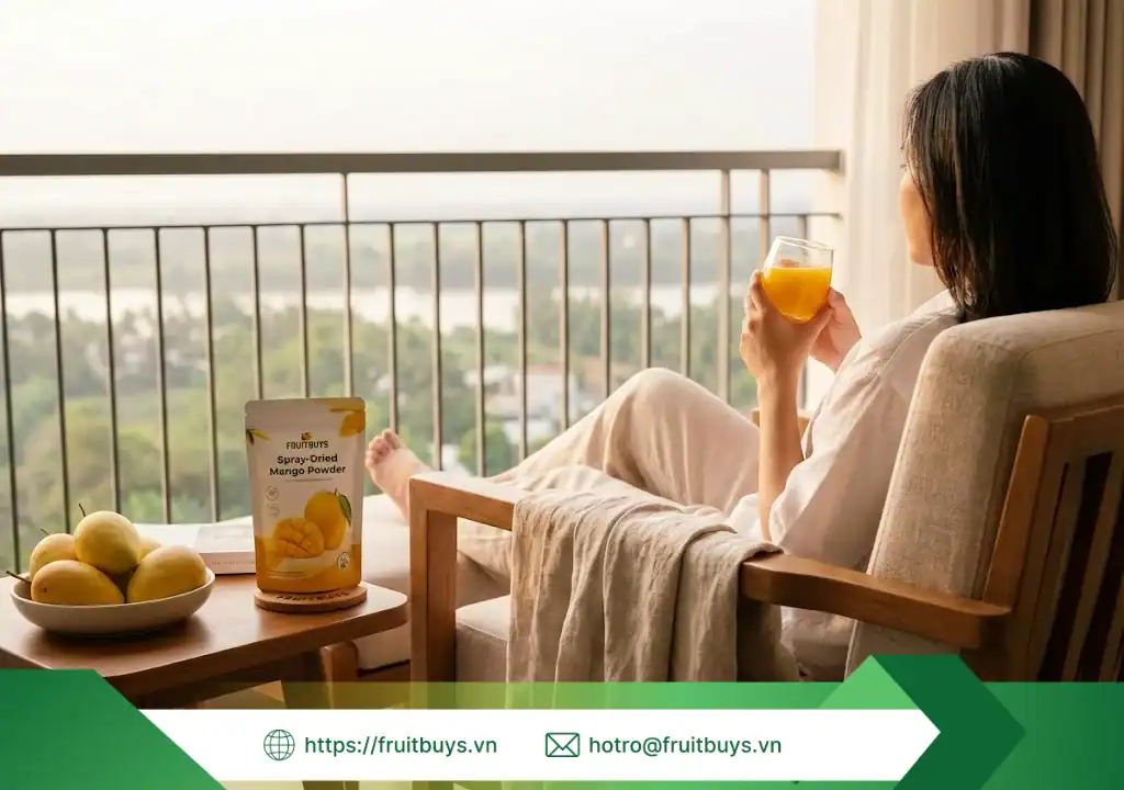 Bí Mật Đằng Sau Vị Ngọt: Hành Trình Từ Vùng Đất "Vương Quốc Xoài" Cao Lãnh nguồn gốc bột xoài sấy phun 251226 (7) fruitbuys vietnam