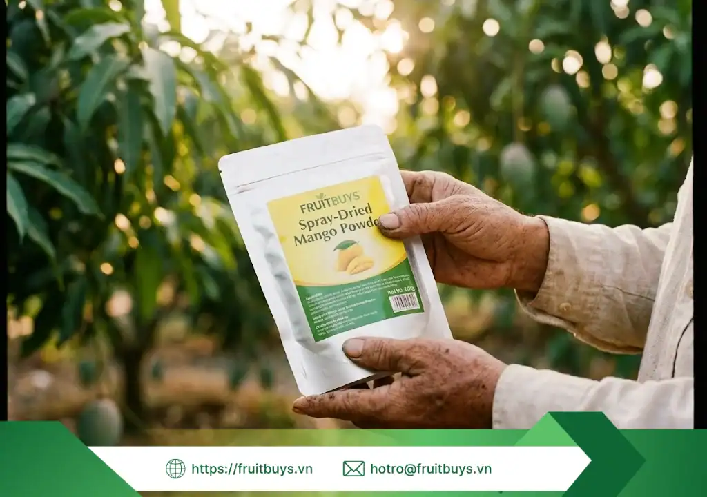 Bí Mật Đằng Sau Vị Ngọt: Hành Trình Từ Vùng Đất "Vương Quốc Xoài" Cao Lãnh nguồn gốc bột xoài sấy phun 251226 (8) fruitbuys vietnam