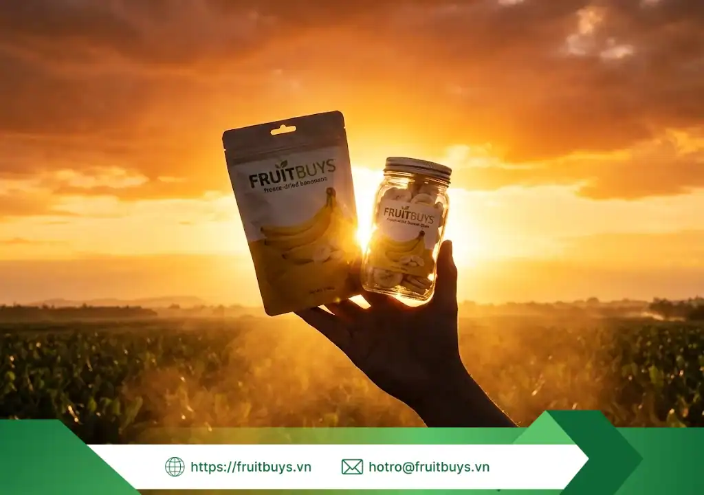 Hành Trình Của Trái Chuối Đồng Nai: Từ Đất Đỏ Bazan Đến Gói Snack Công Nghệ Cao nguồn gốc chuối sấy thăng hoa 251220 (7) fruitbuys vietnam