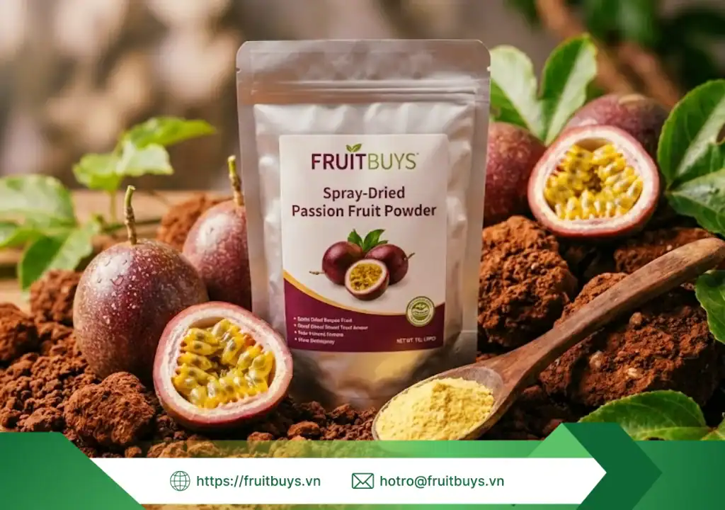 Từ Đất Đỏ Bazan Đến Thế Giới: Câu Chuyện Về Nguồn Gốc Bột Chanh Dây Việt Nam nguồn gốc bột chanh dây sấy phun 251229 (2) fruitbuys vietnam