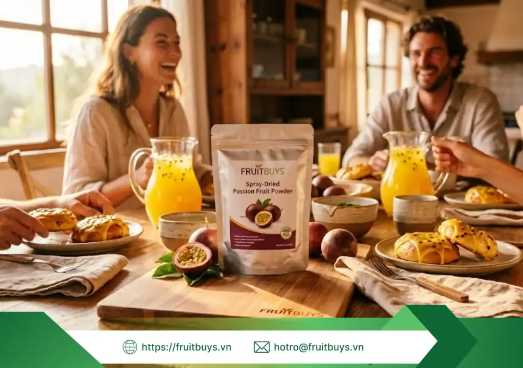 Từ Đất Đỏ Bazan Đến Thế Giới: Câu Chuyện Về Nguồn Gốc Bột Chanh Dây Việt Nam nguồn gốc bột chanh dây sấy phun 251229 (7) fruitbuys vietnam