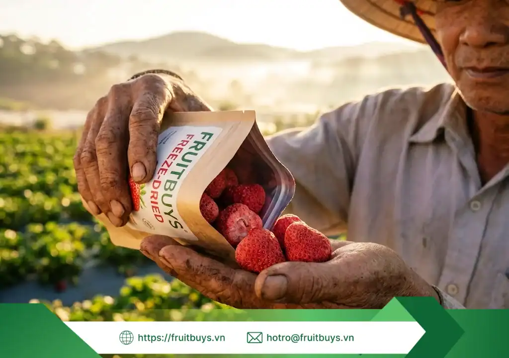 nguồn gốc dâu sấy thăng hoa 251222 (9) fruitbuys vietnam