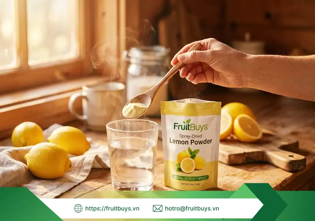 quy trình sản xuất bột chanh vàng sấy phun 251225 (1) fruitbuys vietnam