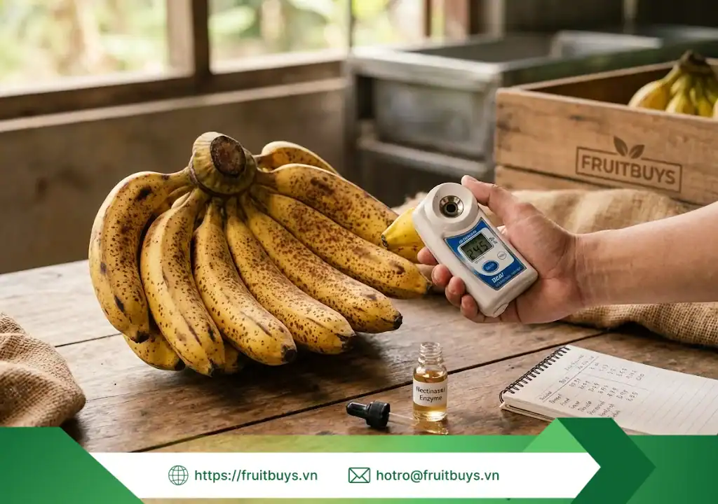 Quy Trình Sản Xuất Bột Chuối Sấy Phun: Giải Mã "Hộp Đen" Công Nghệ & Sự Thật Về Độ Tan quy trình sản xuất bột chuối sấy phun 251230 (2) fruitbuys vietnam