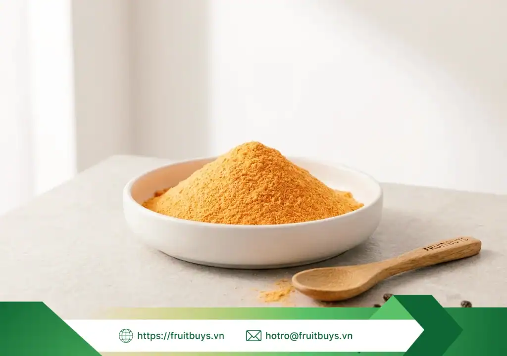 Khám Phá Bên Trong Nhà Máy Sấy Phun FruitBuys: Hành Trình 5 Giây Biến Đu Đủ Thành "Tinh Thể" Màu Cam quy trình sản xuất bột Đu Đủ sấy phun 251228 (1) fruitbuys vietnam