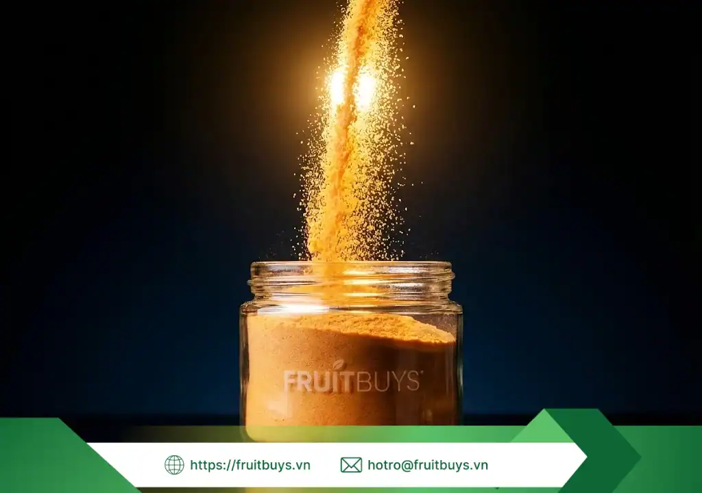 Khám Phá Bên Trong Nhà Máy Sấy Phun FruitBuys: Hành Trình 5 Giây Biến Đu Đủ Thành "Tinh Thể" Màu Cam quy trình sản xuất bột Đu Đủ sấy phun 251228 (6) fruitbuys vietnam