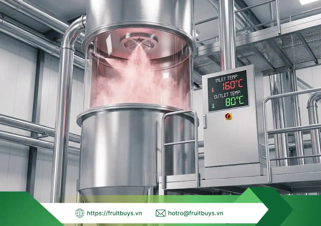 quy trình sản xuất bột lựu sấy phun 251229 (7) fruitbuys vietnam