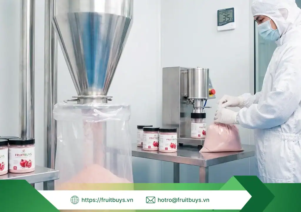 quy trình sản xuất bột lựu sấy phun 251229 (8) fruitbuys vietnam