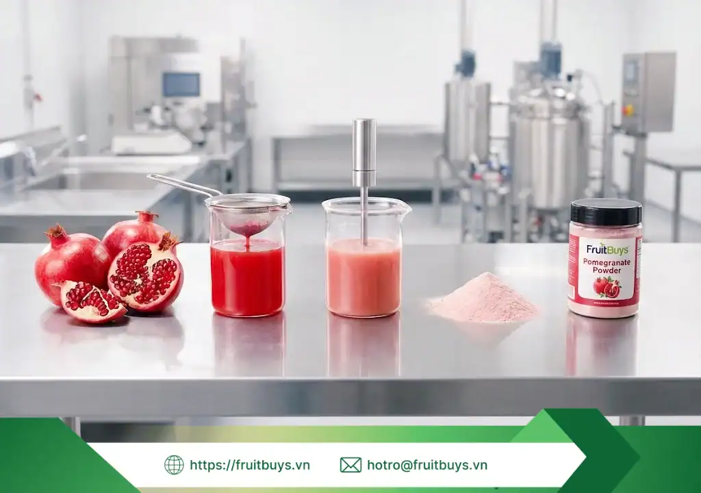 quy trình sản xuất bột lựu sấy phun 251229 (9) fruitbuys vietnam