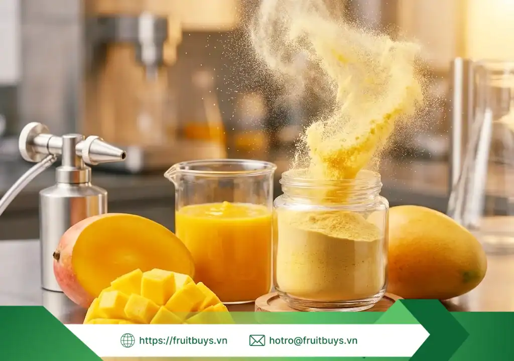 quy trình sản xuất bột xoài sấy phun 251226 (1) fruitbuys vietnam