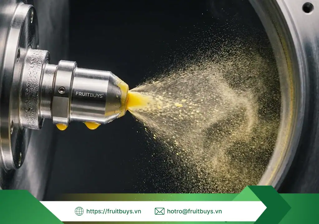 quy trình sản xuất bột xoài sấy phun 251226 (3) fruitbuys vietnam