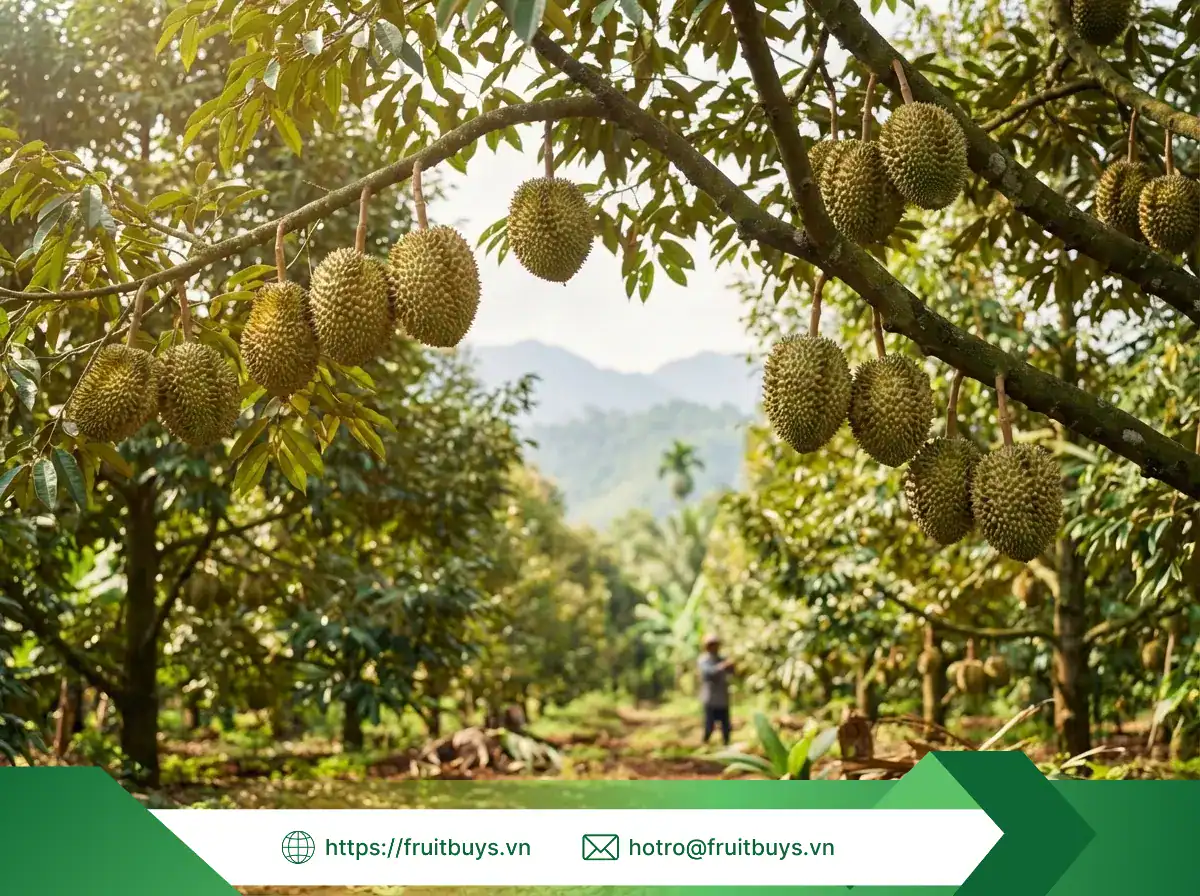 Hành Trình Của Múi Sầu Riêng Sấy Thăng Hoa: Từ Đất Đỏ Bazan Đến Gói Snack Trên Tay Bạn sầu riêng sấy thăng hoa (28) fruitbuys vietnam