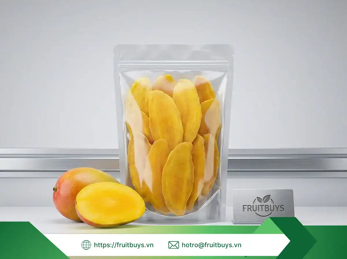 Quy Trình Sản Xuất Xoài Sấy Dẻo Không Đường (Sấy Mộc) – Chuẩn Hóa Công Nghệ Bơm Nhiệt Khép Kín xoài sấy dẻo không Đường (41) fruitbuys vietnam