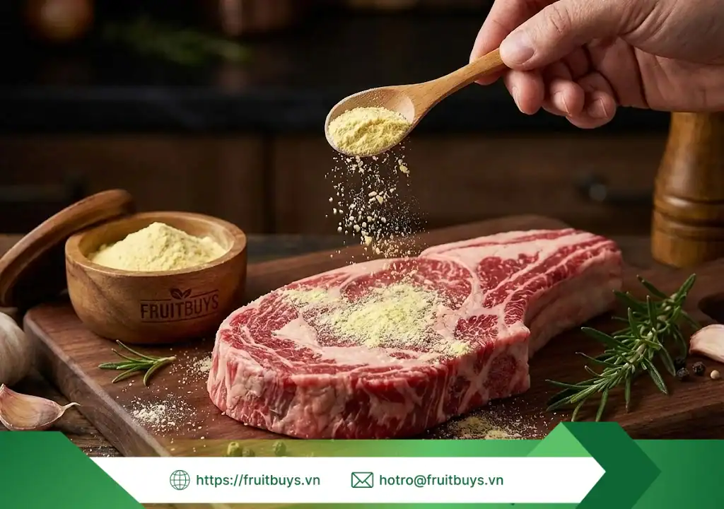 Tác Dụng Của Bột Dứa Sấy Thăng Hoa – Không Chỉ Là Vitamin C, Đó Là "Nhà Máy Sinh Học" Tí Hon lợi ích bột dứa sấy thăng hoa 260108 (1) fruitbuys vietnam