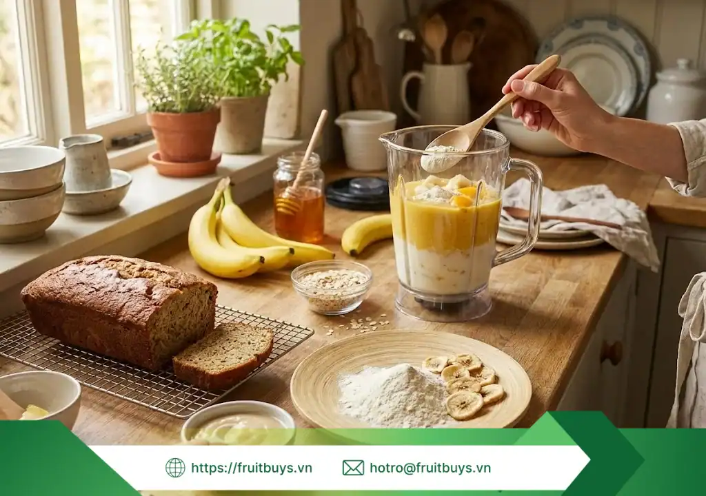 Hành Trình Của Bột Chuối: Từ Đất Đỏ Bazan Đến "Siêu Thực Phẩm" Toàn Cầu nguồn gốc bột chuối sấy thăng hoa 260112 (5) fruitbuys vietnam