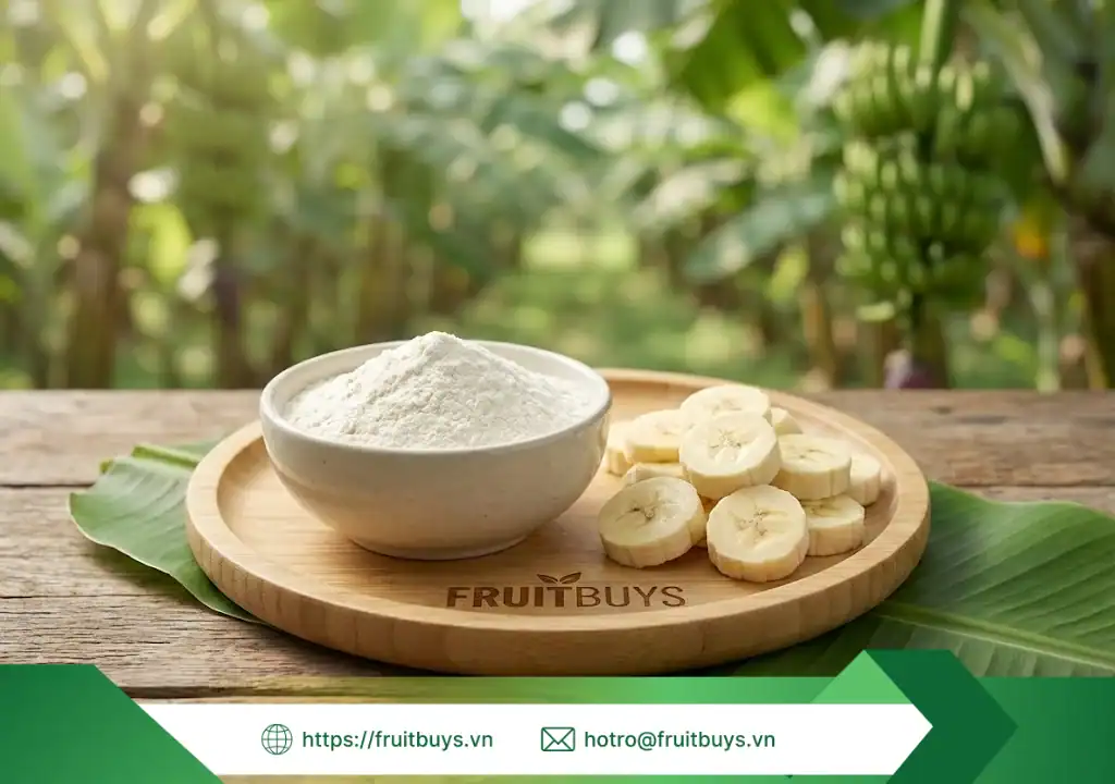 Hành Trình Của Bột Chuối: Từ Đất Đỏ Bazan Đến "Siêu Thực Phẩm" Toàn Cầu nguồn gốc bột chuối sấy thăng hoa 260112 (6) fruitbuys vietnam