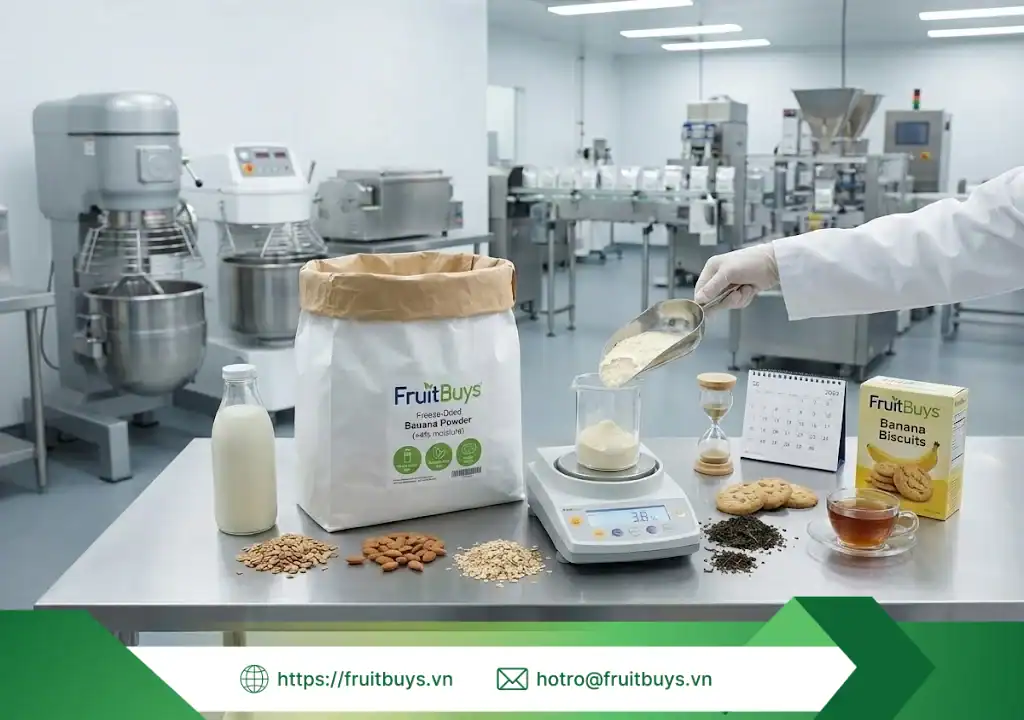 quy trình sản xuất bột chuối sấy thăng hoa 260112 (1) fruitbuys vietnam