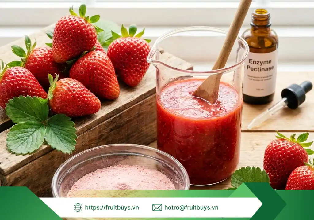 quy trình sản xuất bột dâu tây sấy phun 251229 (4) fruitbuys vietnam