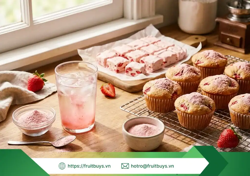 quy trình sản xuất bột dâu tây sấy phun 251229 (8) fruitbuys vietnam