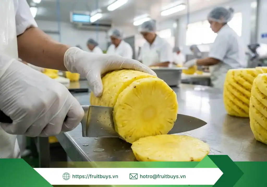 quy trình sản xuất bột dứa sấy thăng hoa 260108 (2) fruitbuys vietnam