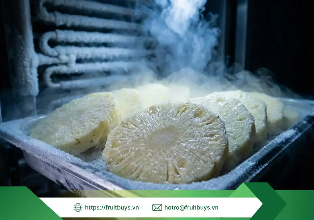 quy trình sản xuất bột dứa sấy thăng hoa 260108 (3) fruitbuys vietnam