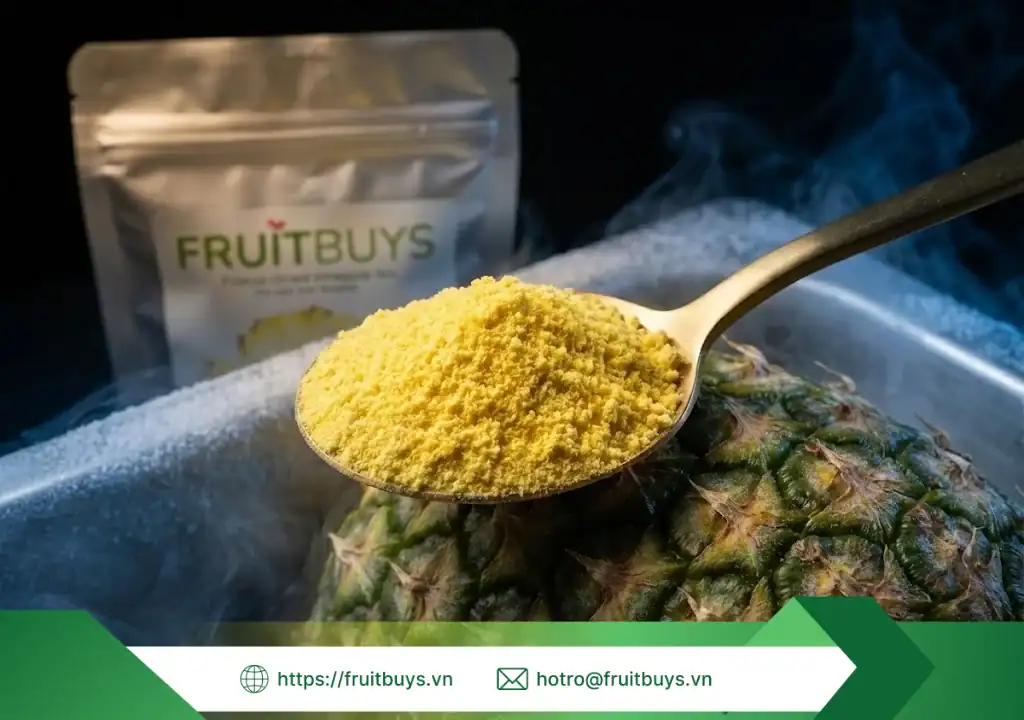 quy trình sản xuất bột dứa sấy thăng hoa 260108 (8) fruitbuys vietnam