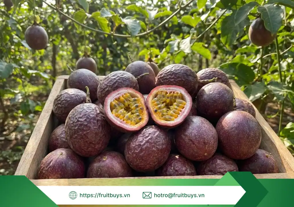 Quy Trình Sản Xuất Bột Chanh Dây Sấy Thăng Hoa: Hành Trình 48 Giờ "Đóng Băng" Linh Hồn Trái Cây quy trình sản xuất bột chanh dây sấy thăng hoa 260108 (1) fruitbuys vietnam